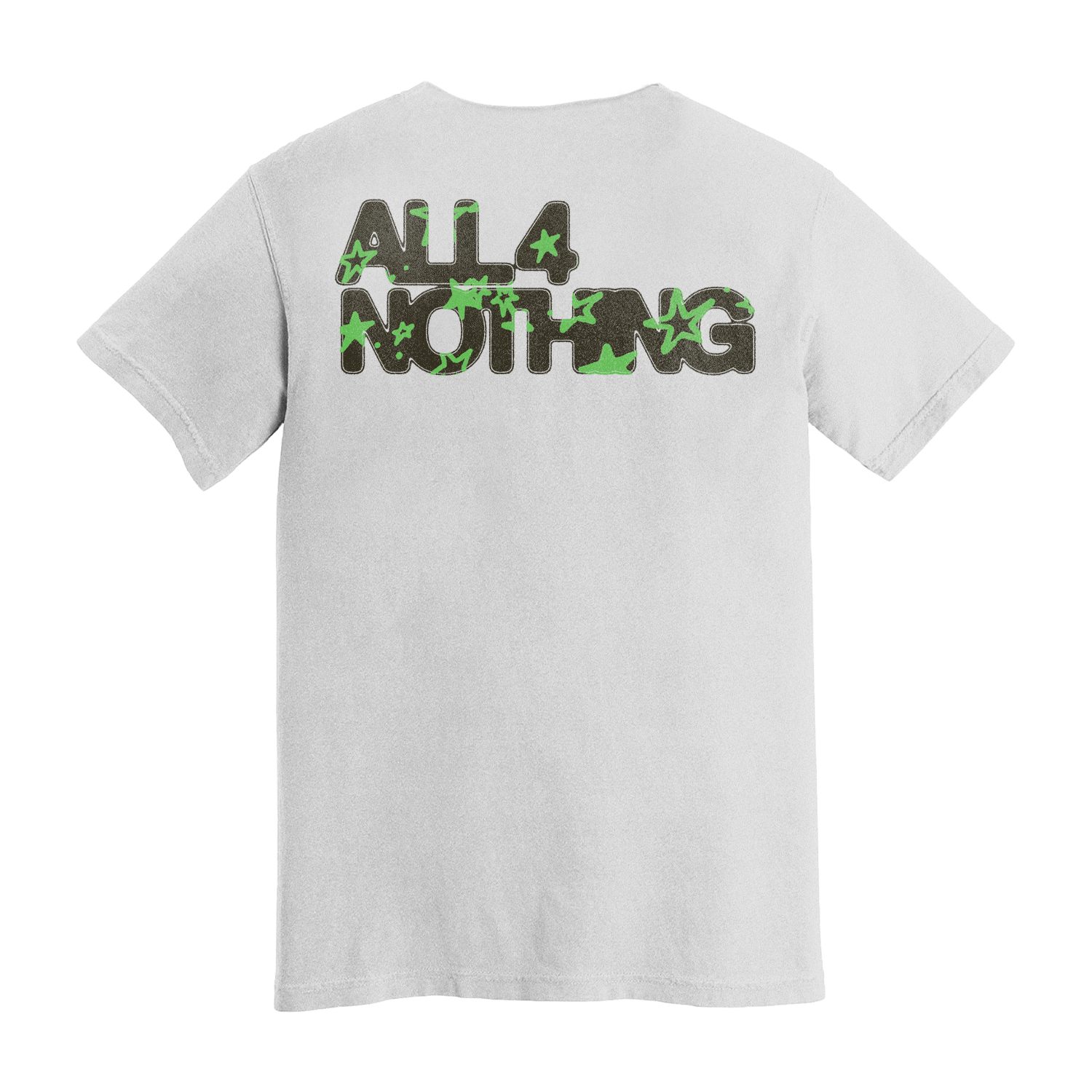 All 4 Nothing - White T-Shirt + CD Box Set T-Shirt Back